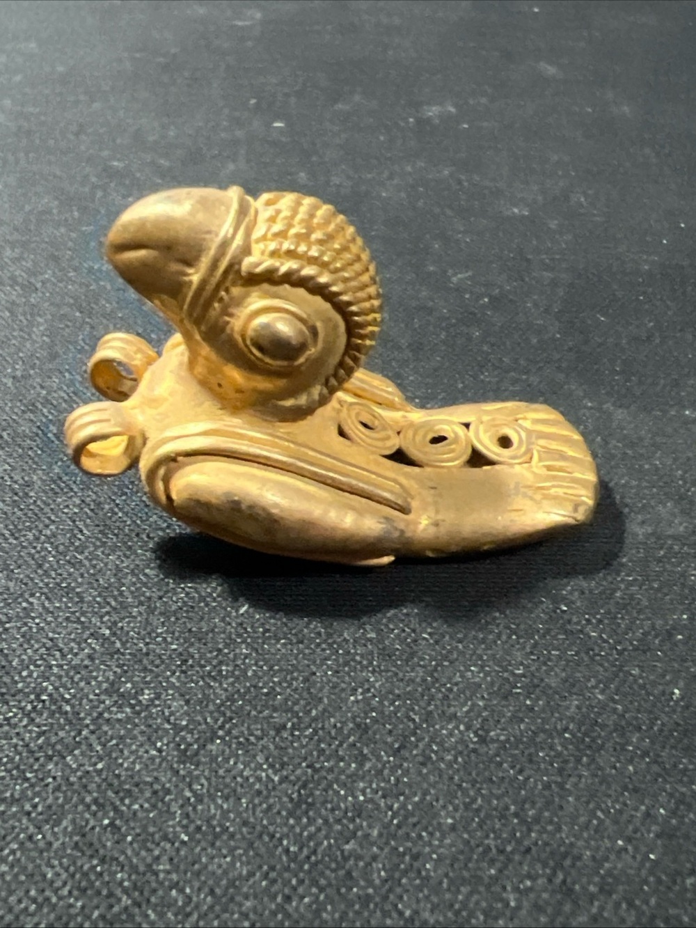 TUMBAGA Gold & Copper Alloy Zoomorphic Figurine/Pendant Columbian Art